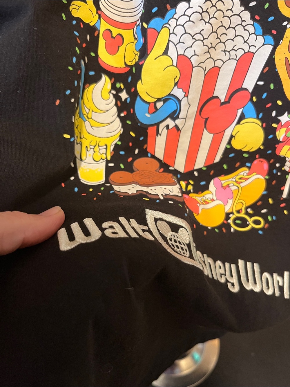 Disney Eats Black Tee with Colorful Snack Mickey Graphic - Picture 3 of 8